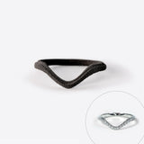 Nylon engagement ring sample in chevron shape with inset photo of matching diamond ring from Engagement Ring Samples Set