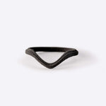 Black nylon engagement ring sample from bespoke LACE bridal collection