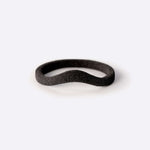 Black nylon engagement ring sample from LACE bridal collection