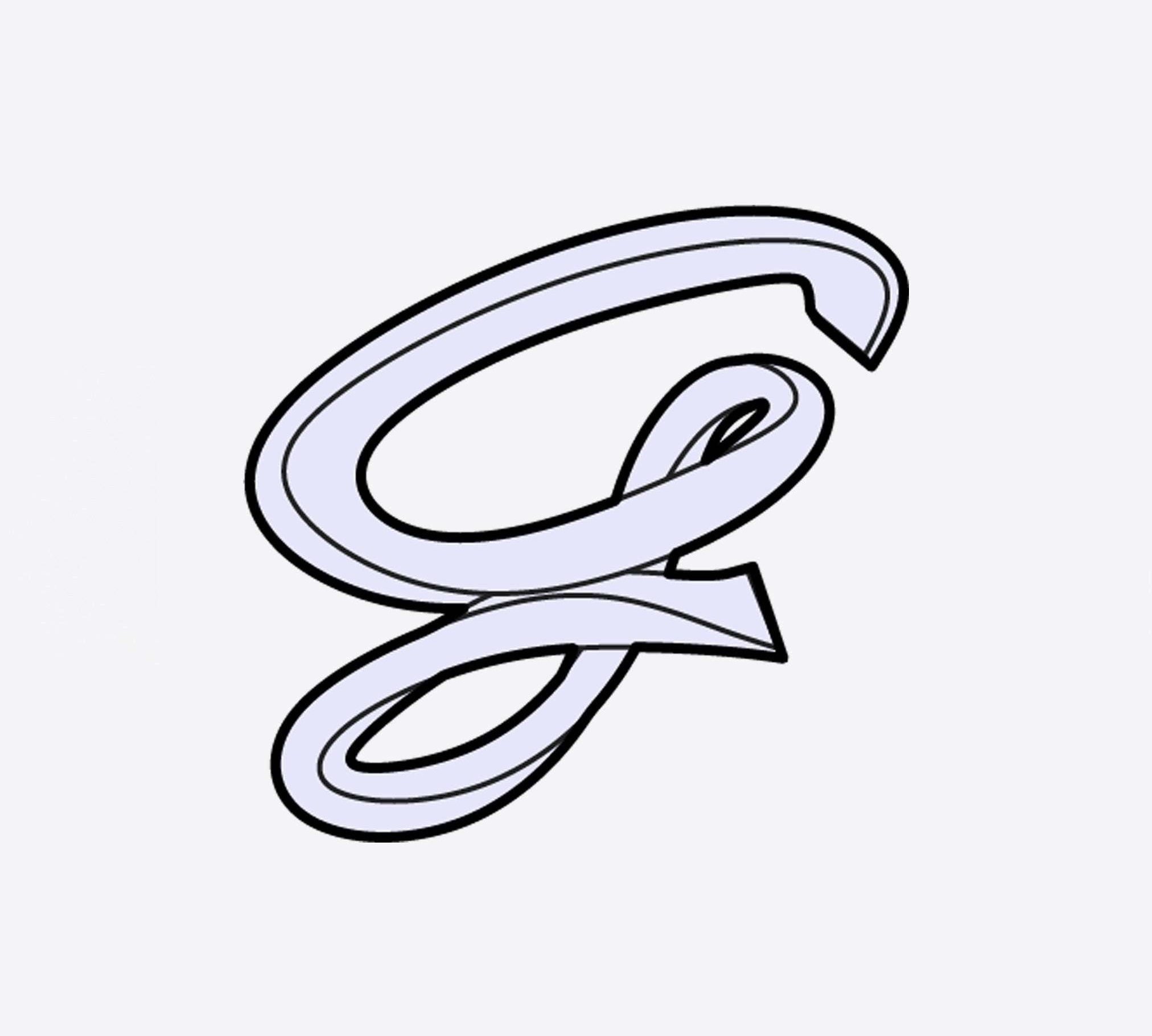 LACE Heat-Press Sticker letter G in violet pastel color, iron-on decal for personalized LACE tote bags