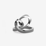 Sterling silver heart ring with undulating curve and romantic design