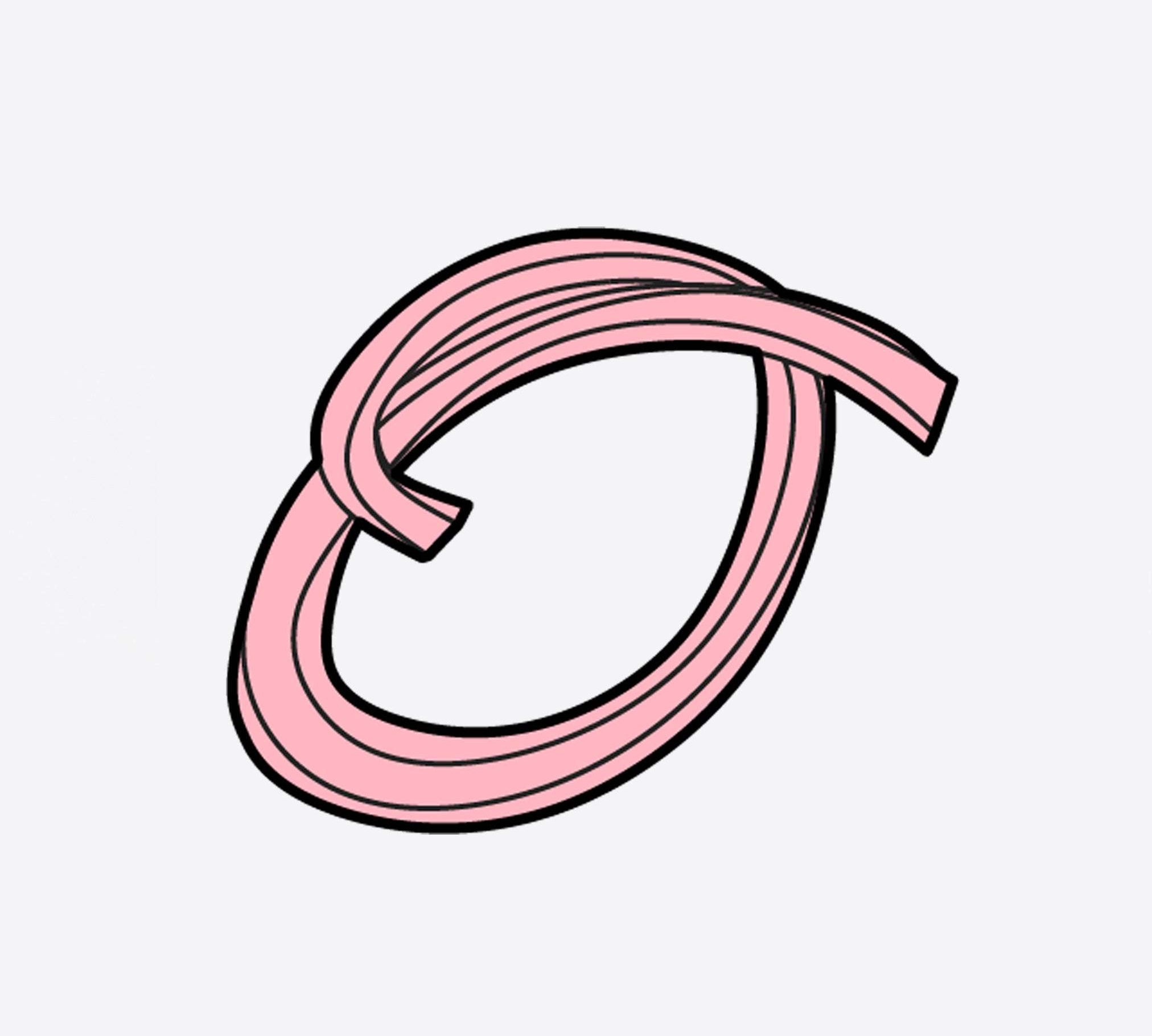 Pink LACE Heat-Press Sticker in letter design for tote customization