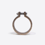 Industrial men's ring with adjustable machined stainless steel and bronze design from Machina Gift Set