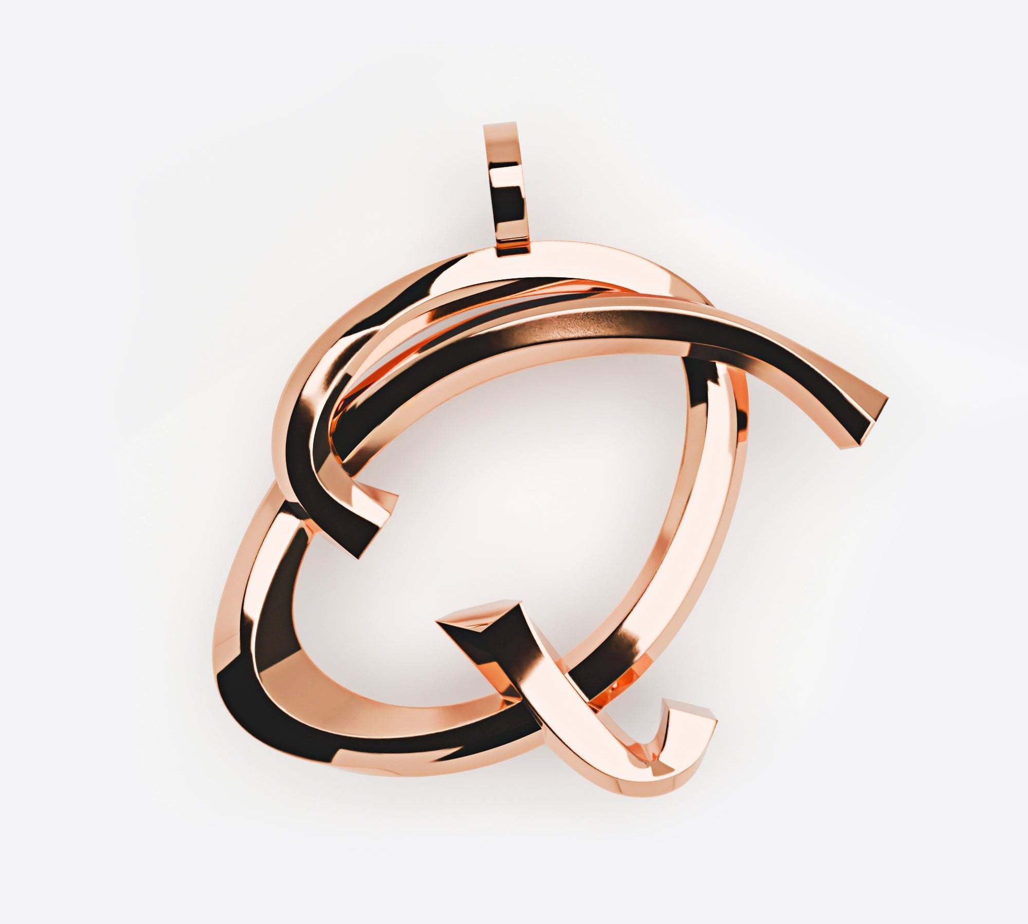 Initials Pendant, Premium