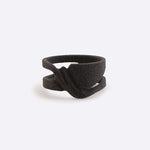 Black nylon sample ring from the Lace collection showing textured design and flexible fit for Ring Samples Set