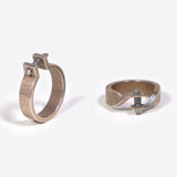 Bronze adjustable men's rings with industrial machine-inspired design from Machina Gift Set