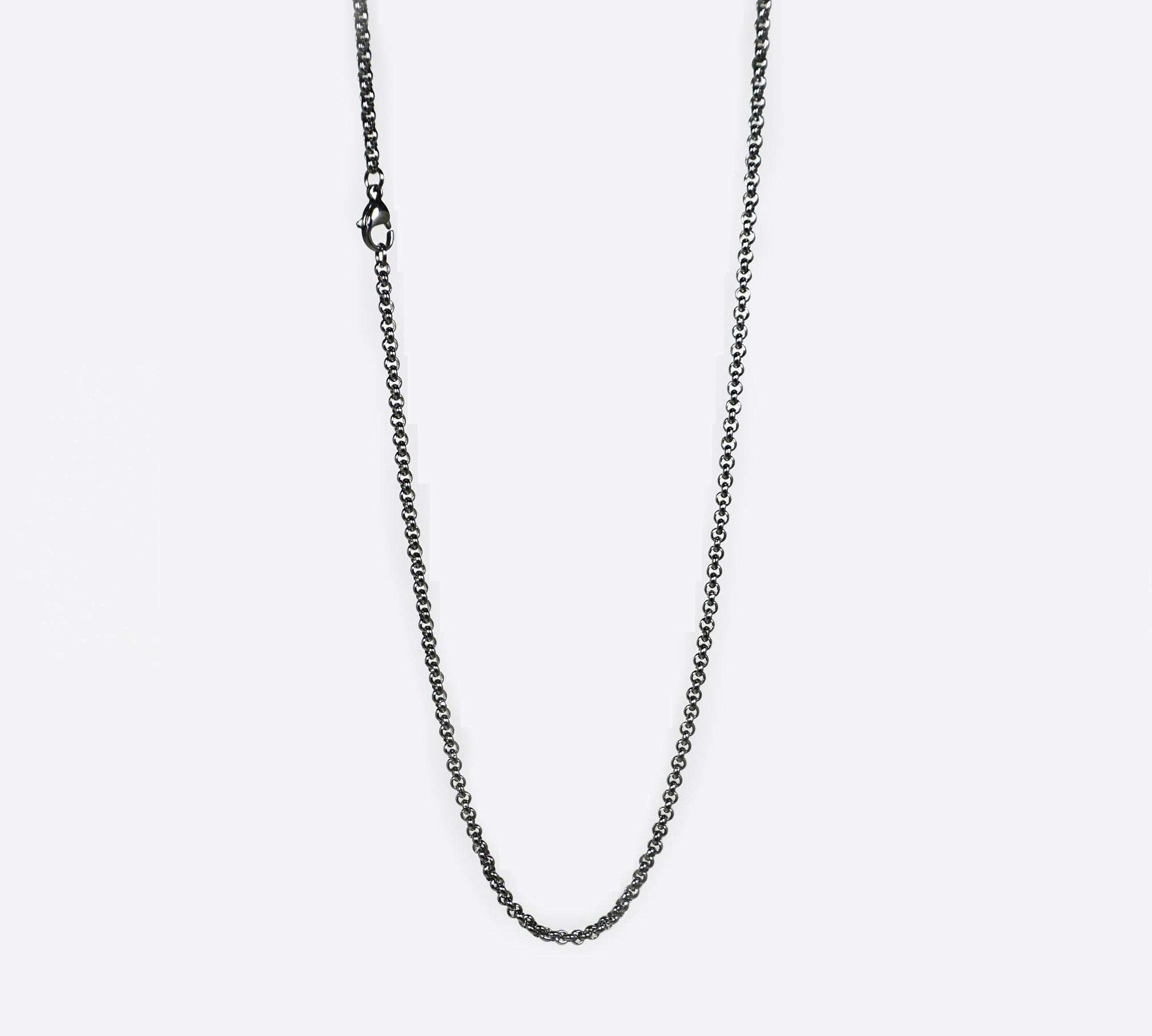 Machina L necklace stainless steel 24-inch rolo chain minimalist design