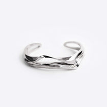 Allegro Cuff sterling silver twisted stacking bracelet with precision edge detailing